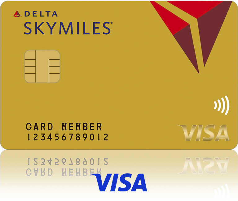 デルタスカイマイルTRUSTゴールドVISAカードの券面