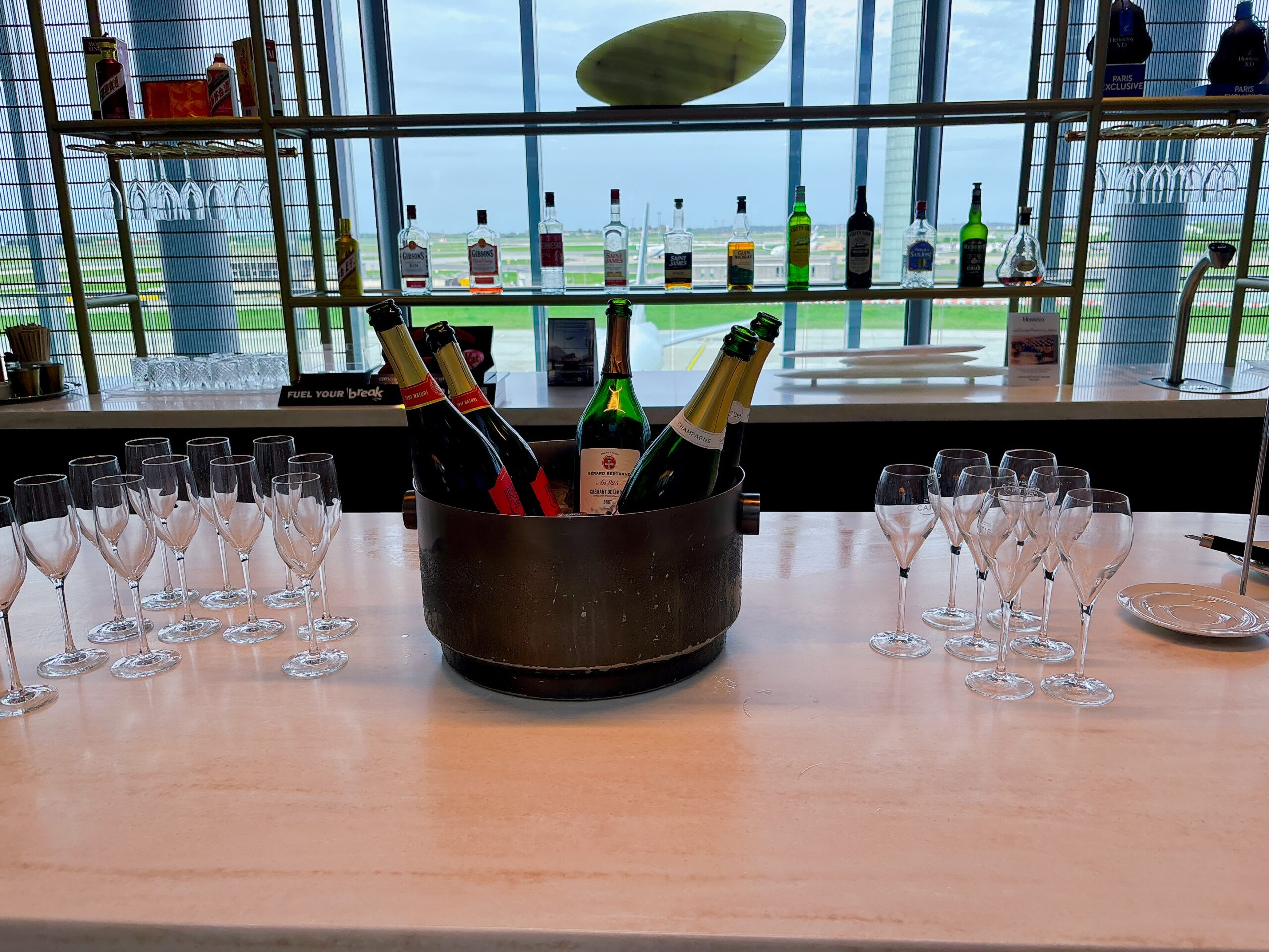 ラウンジ内で提供されていたシャンパーニュ