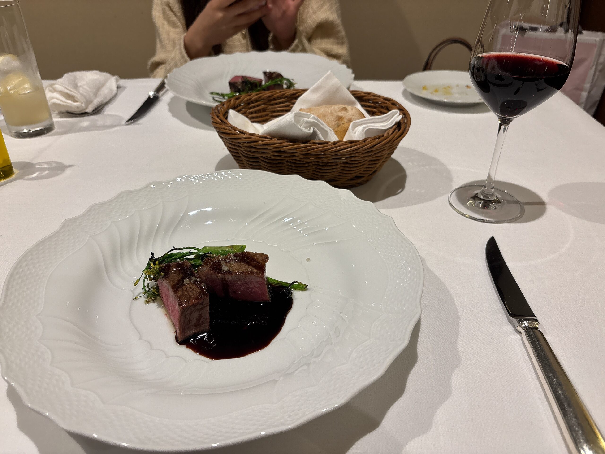 実際に食べたリストランテ オステリアのシャトーブリアン