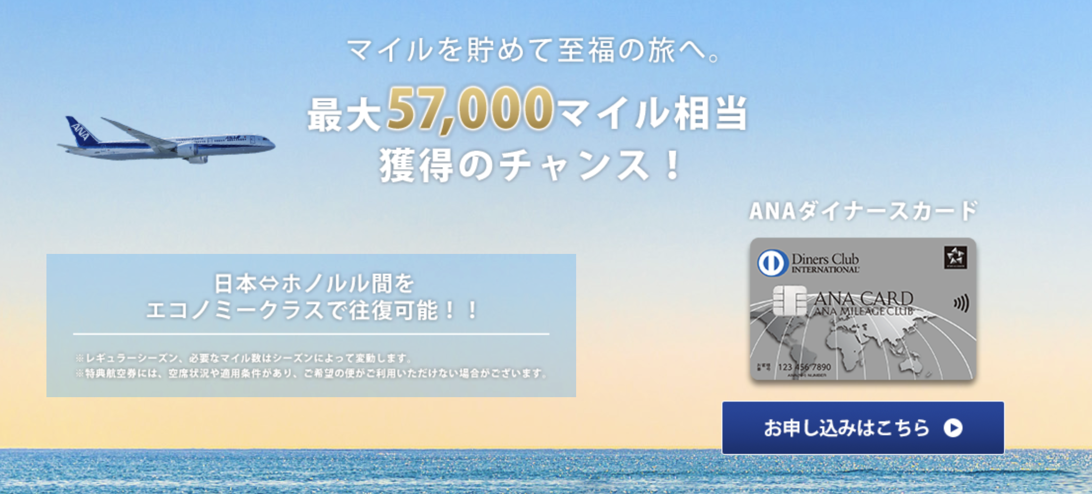 ANAダイナースカードの新規入会キャンペーンのアイキャッチ画像