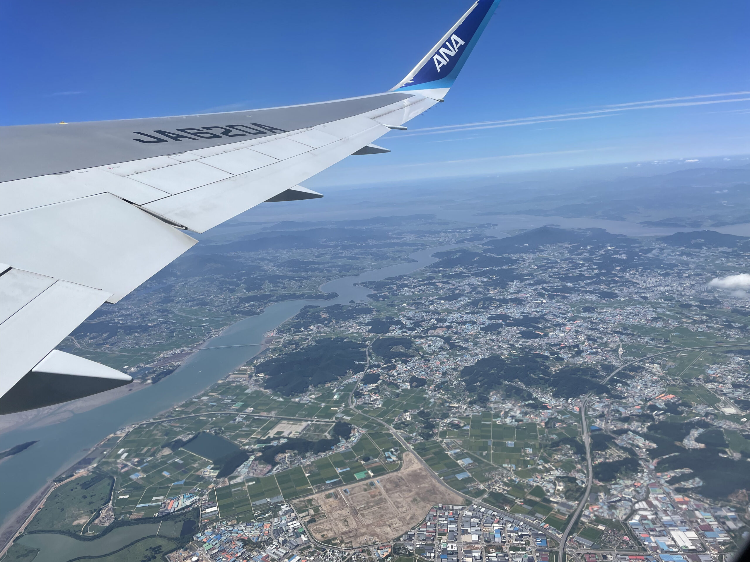 ANAの機材に搭乗している様子