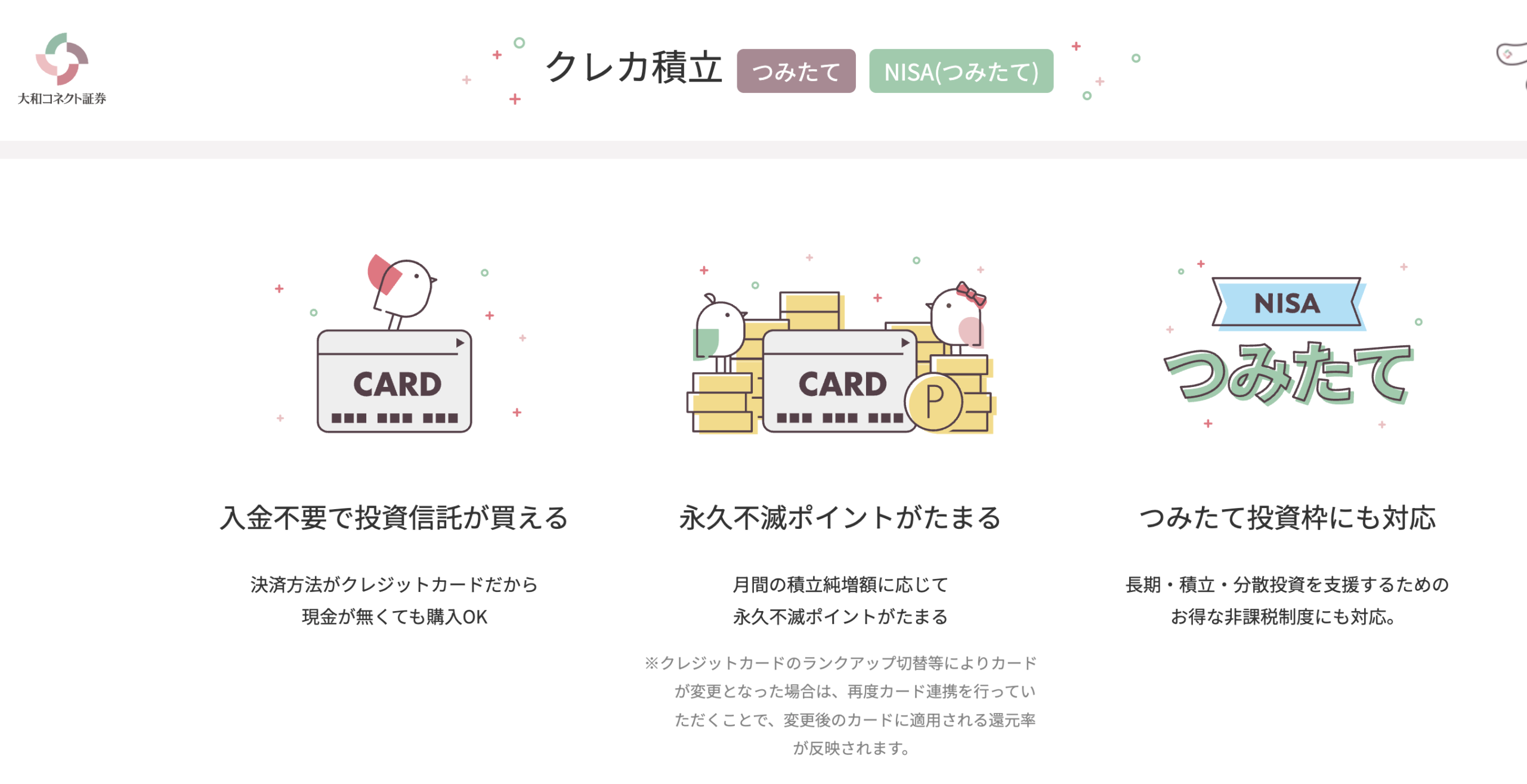 大和コネクト証券のクレカ積立1.0%還元